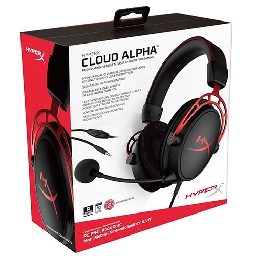هدست گیمینگ با سیم هایپر ایکس مدل Cloud ALPHA